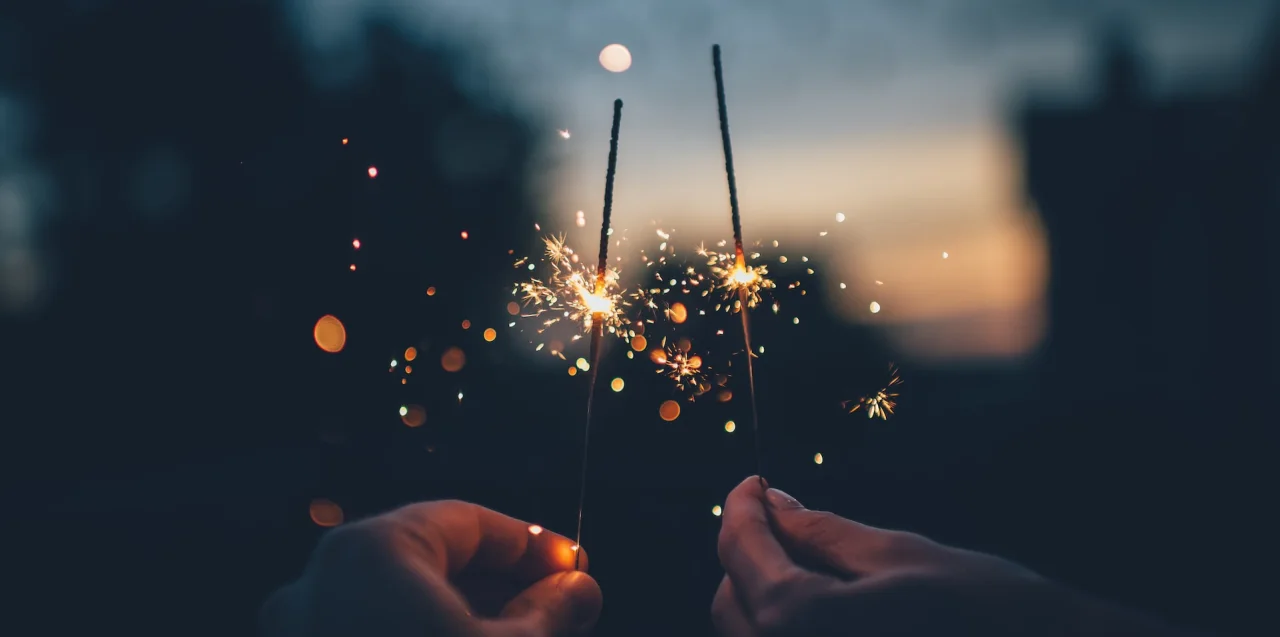 Fireworks Hands Dark