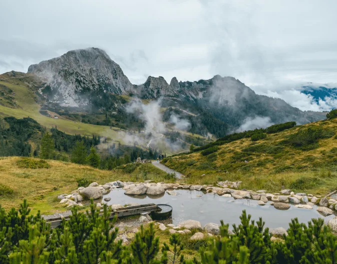 Nassfeld mountains alps aqua trail