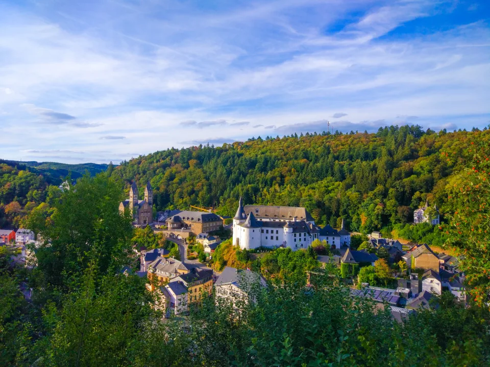 Clervaux Luxembourg Historic Buildings Mountains Forests View