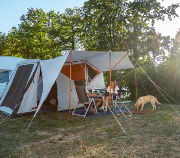 Biggesee camping tent stel hond