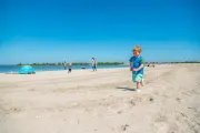 IJsselmeer Zand Strand Kind Rennen