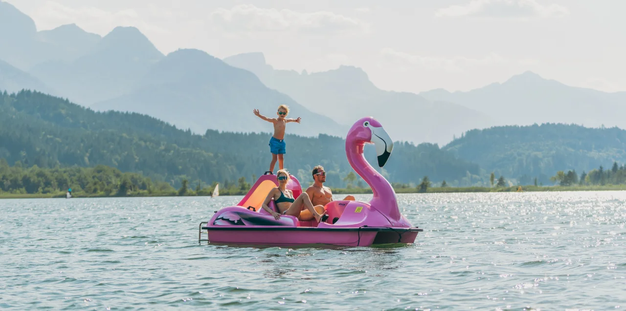 Pressegger See Lake Flamingo Boat