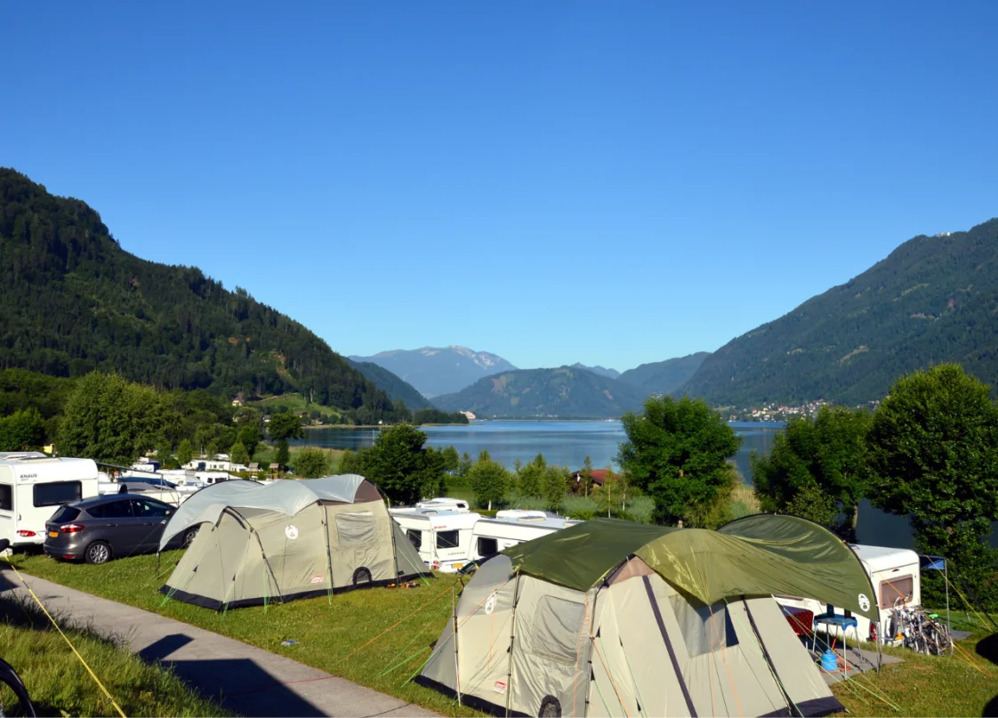 Ossiacher See Zelt Camping See Aussicht