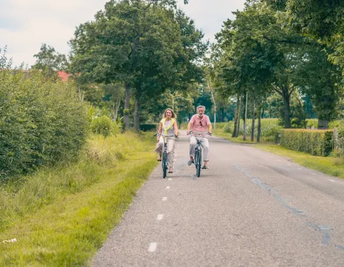 EuroParcs De Reestervalei couple biking