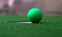 Minigolf Ball Green Close Up