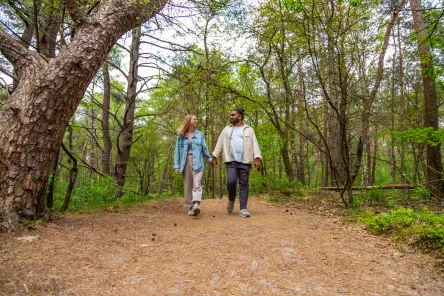 EuroParcs De Wije Werelt Couple Walking Forest