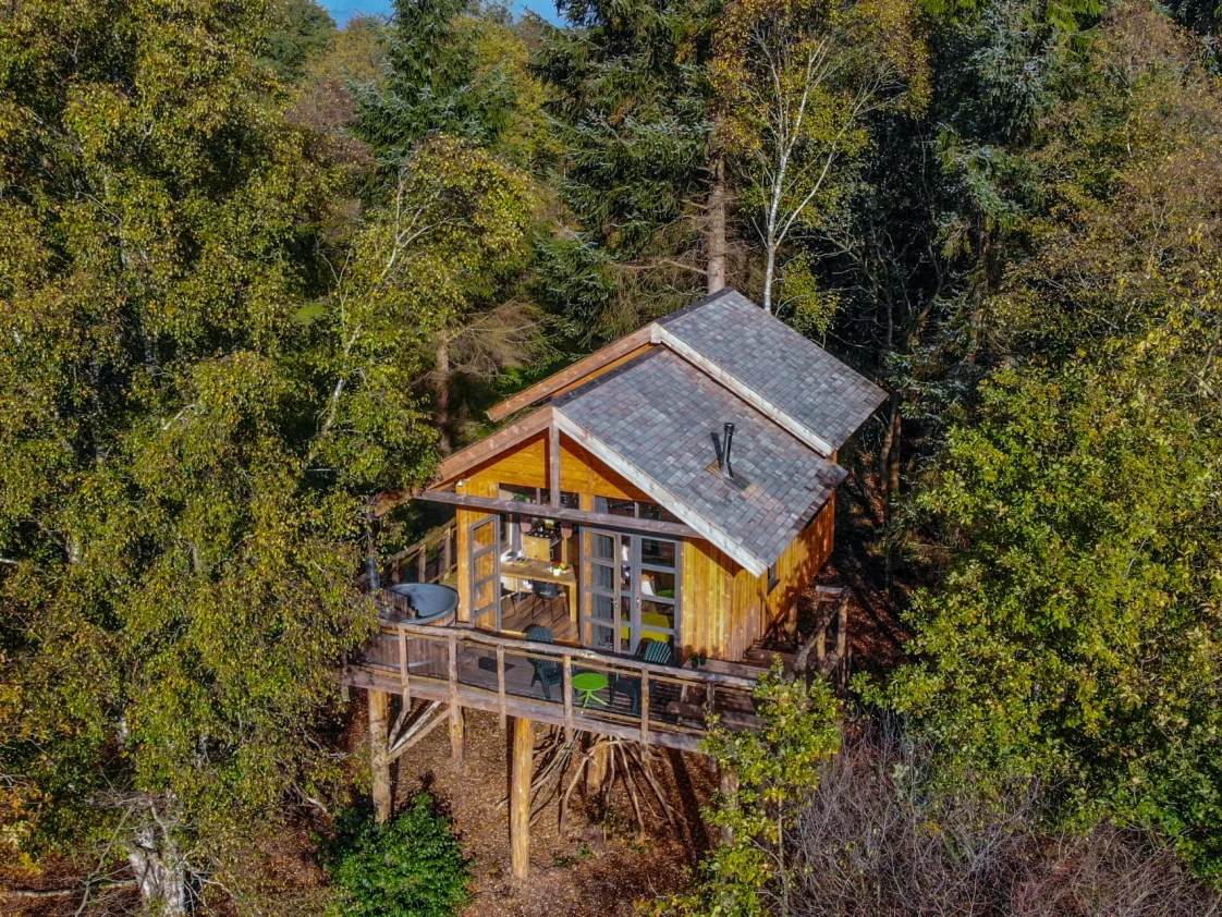 EuroParcs Ruinen boomhut XXL 6 van boven