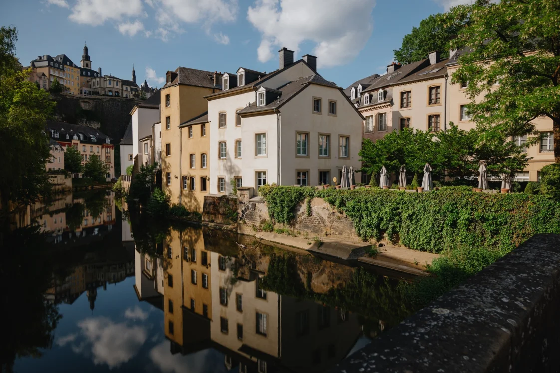 Luxembourg City Water Buildings Historic Mountain