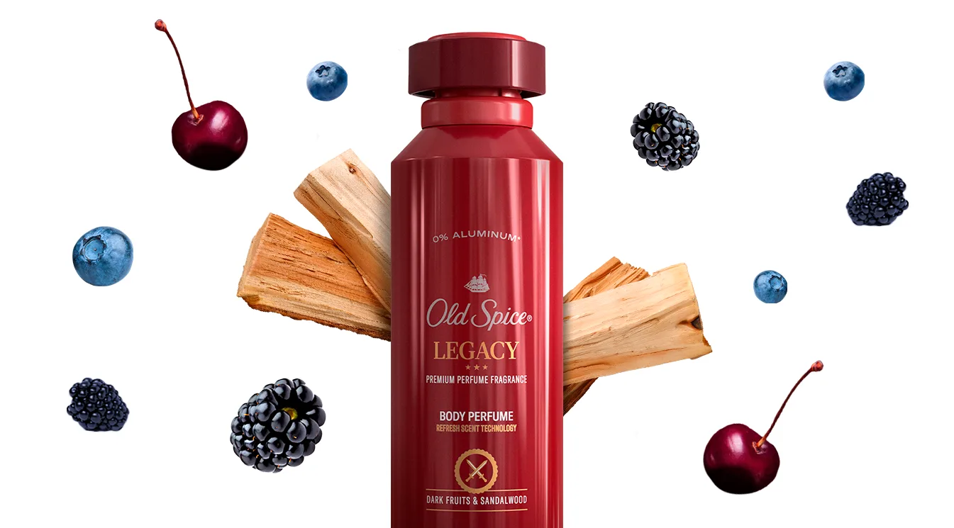 Barra desodorante Legacy, con aroma de frutos del bosque y sándalo