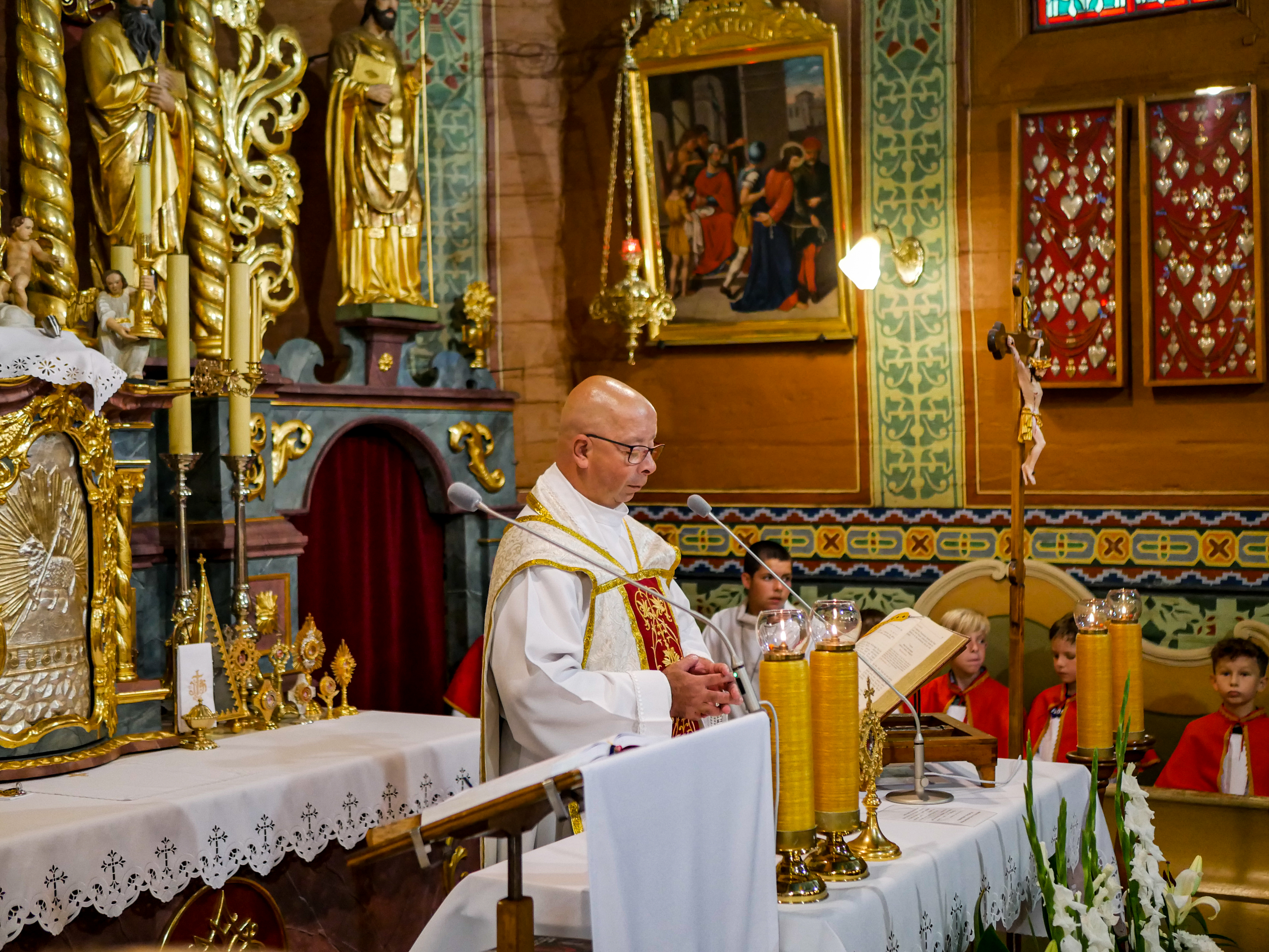 Uroczystość odpustowa ku czci Przemienia Pańskiego pod przewodnictwem ks. dr. hab. Roberta Samsela - Parafia Jawiszowice św. Marcina Bp.