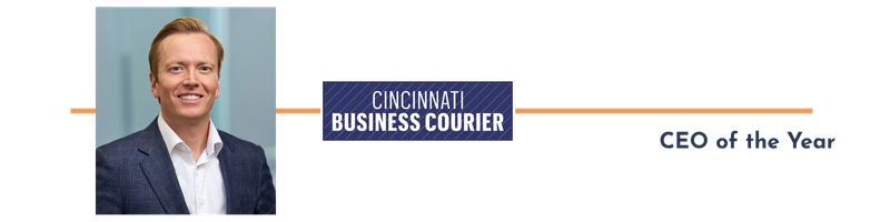 Ingenovis Health Chief Executive Officer Benjamin Mirtes has been named the winner in the CEO category of the Cincinnati Business Courier’s (CBC) 2026 C-Suite Awards - Ben Mirtes Headshot alongside the Cincinnati Business Courier logo and the text "CEO of the Year"
