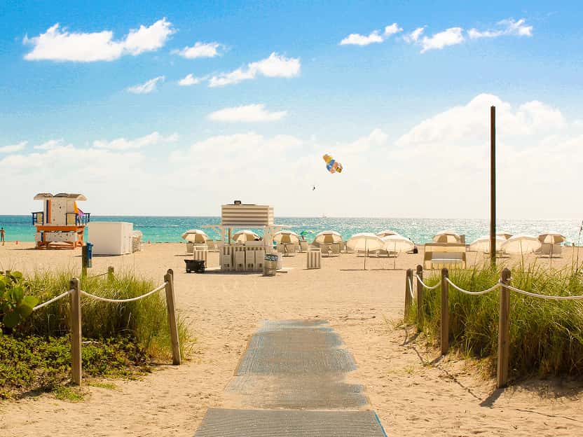 Image showing a beach scene with sandy shores and gentle waves in South Carolina.