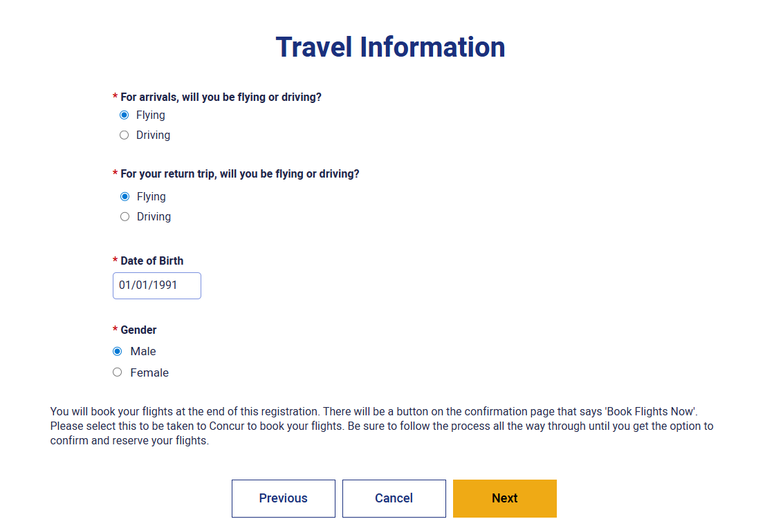Travel Information Flying