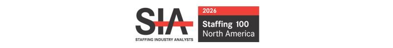 Image of the Staffing Industry Analysts logo alongside the text "2026 Staffing 100 North America"