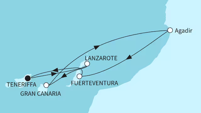 Kanaren 139 ab/bis Teneriffa