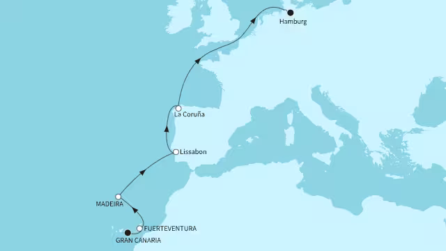 Gran Canaria bis Hamburg