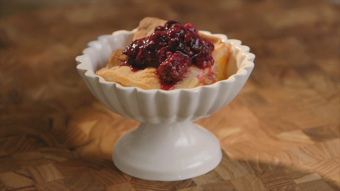 Peach Cobbler Topped With Mixed Berry Compote Walmart Cookshop