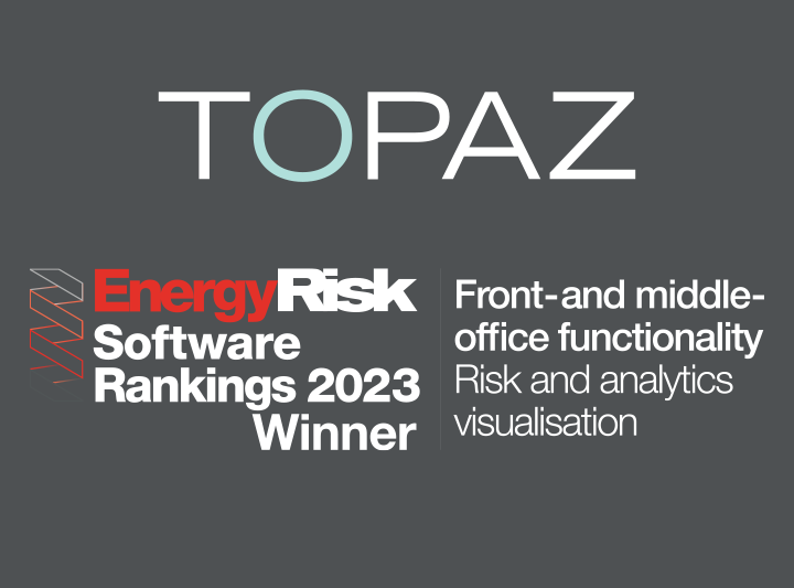 Topaz is an Energy Risk Winner