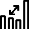 bar char with arrow
