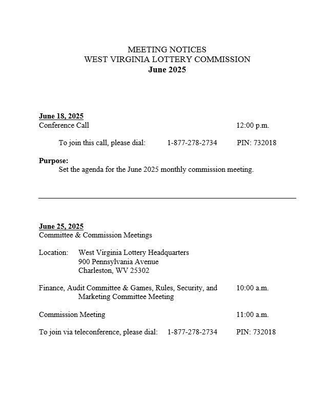 Meeting Notices