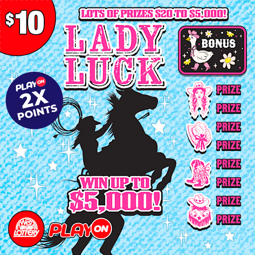 LADY LUCK instant game from West Virginia Lottery