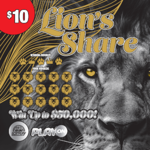LION'S SHARE instant game from West Virginia Lottery