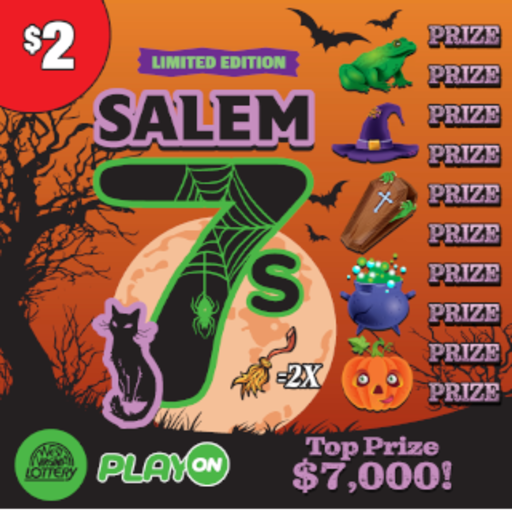 SALEM-WINTER GREEN SEVENS instant game from West Virginia Lottery