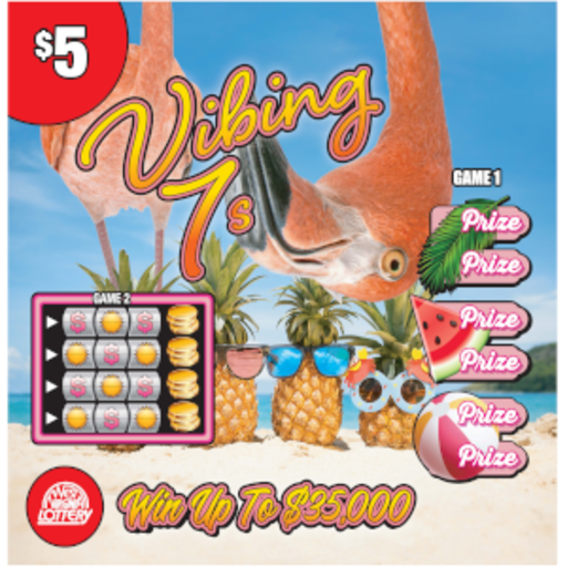 BIG 7s TREASURE-TROPICAL-INFINITY-LUCKY instant game from West Virginia Lottery