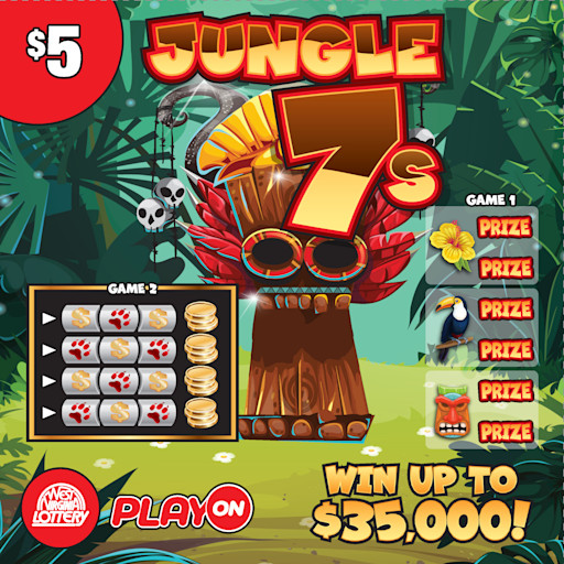 BIG 7s - JUNGLE-LEGENDARY-RUST-INFINITE instant game from West Virginia Lottery