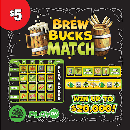 TACO - BREW MATCH instant game from West Virginia Lottery