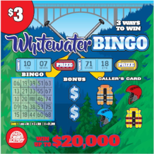 BEAR-SWEET-BURGER-WATER BINGO instant game from West Virginia Lottery