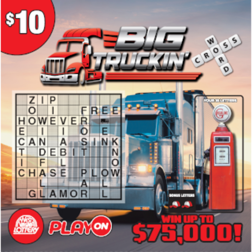 KICKIN AX - BIG TRUCKIN CW instant game from West Virginia Lottery