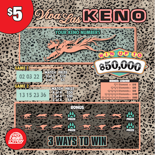 VIVA LAS KENO instant game from West Virginia Lottery