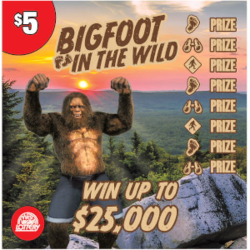 BIGFOOT IN THE WILD instant game from West Virginia Lottery