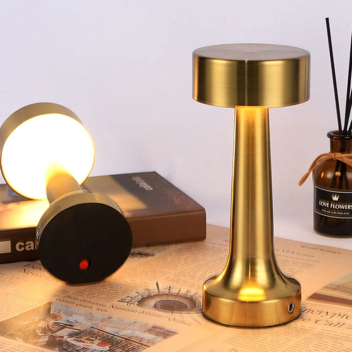 VintageLux Rechargeable Metal Touch Bar Table lamp