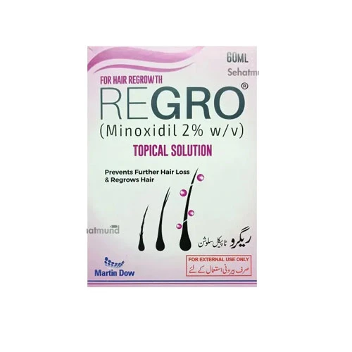 Regro 2% Solution 60ml Hair Regrowth Treatment for Male And Women
