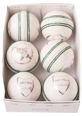 Cricket Hard Ball-White Pack Of 6