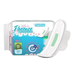 Florence Premium Pads - Long (8 Pcs) 🌸 | Superior Absorption, Leak-Proof Protection | Sanitary Napkins for Women