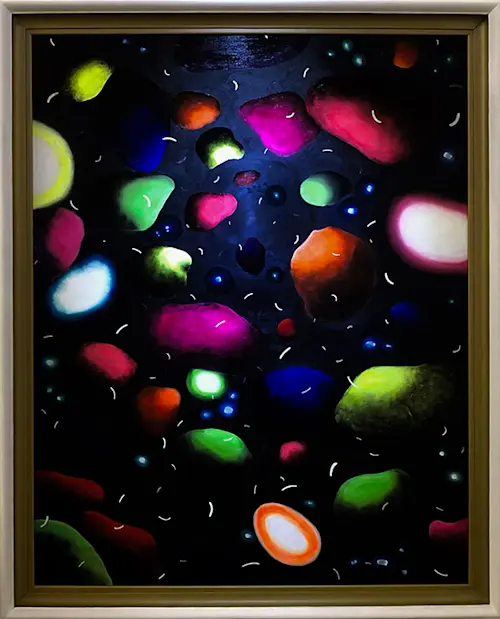 mixed media on board; 142cm x 123cm ; 2019