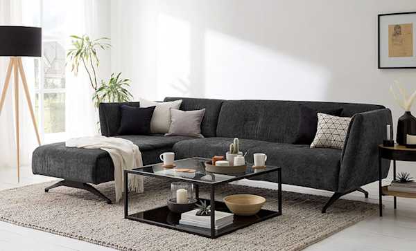 Moderner Schwarz-Weiß-Look fürs Wohnzimmer