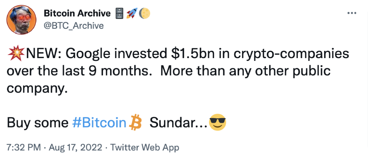 bitcoin archive tweet