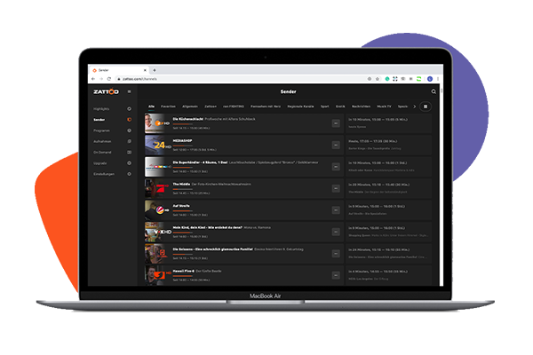 Live-TV über den Internetbrowser am PC und Laptop