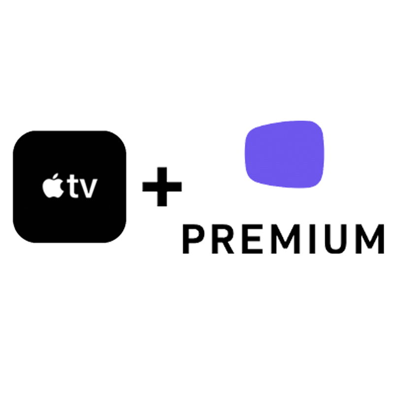 Apple TV und Zattoo Premium Logo