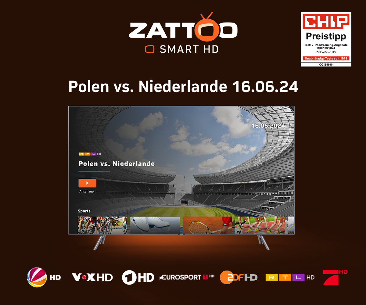 Zattoo Smart HD EM Promo: Polen vs Niederlande