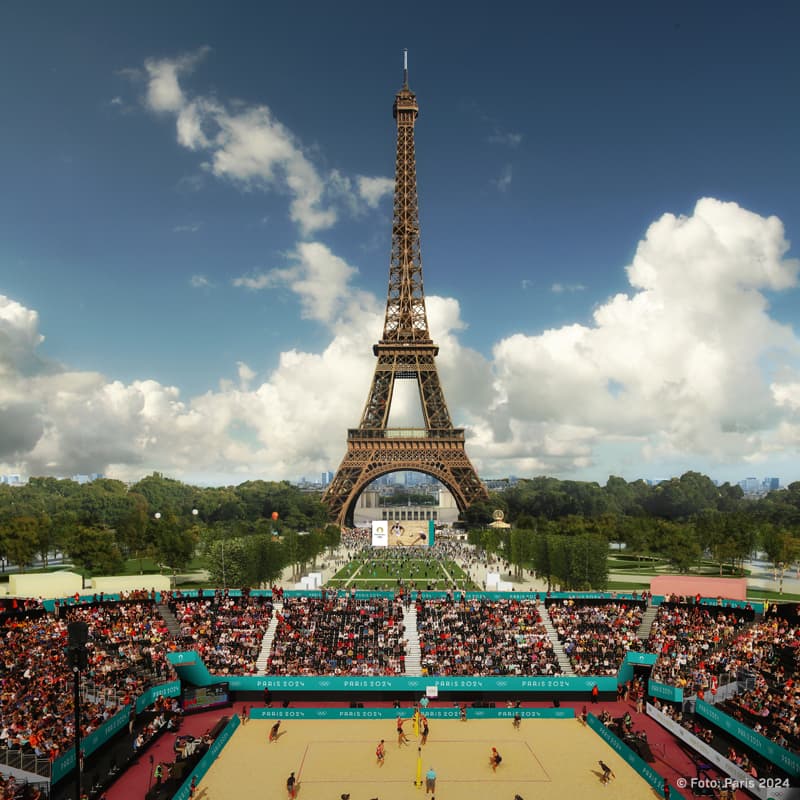 Olympia 2024 Olympische Spiele Paris 2024, Eiffelturm-Stadium 