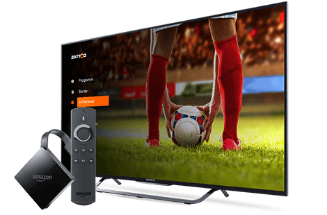 Amazon Fire TV Stick mit Fußballspiel Mockup