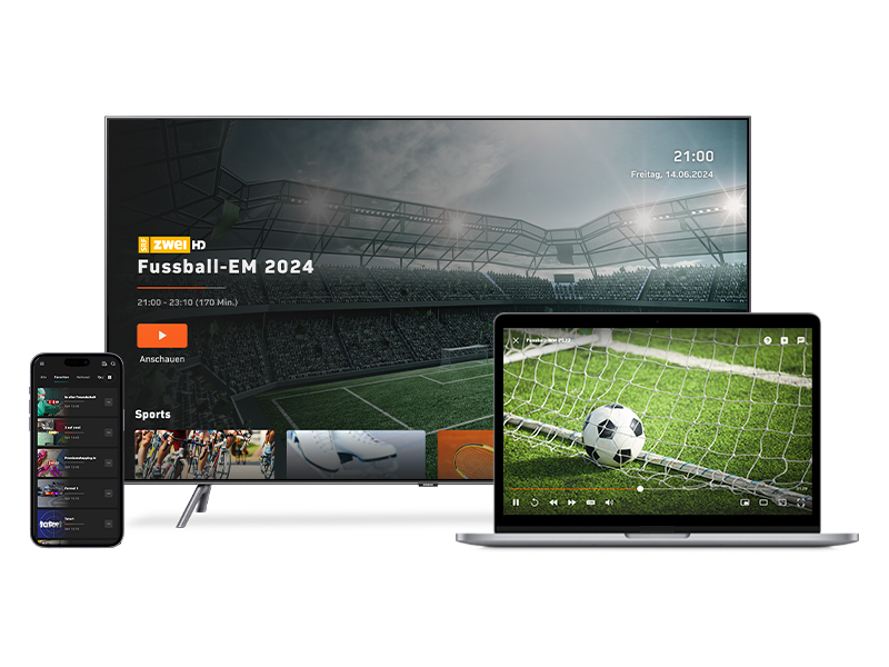 Zattoo Fussball-EM 2024 Livestream Geräte