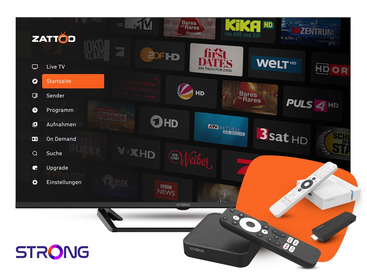 Strong Smart TV und Streaming Geräte AT