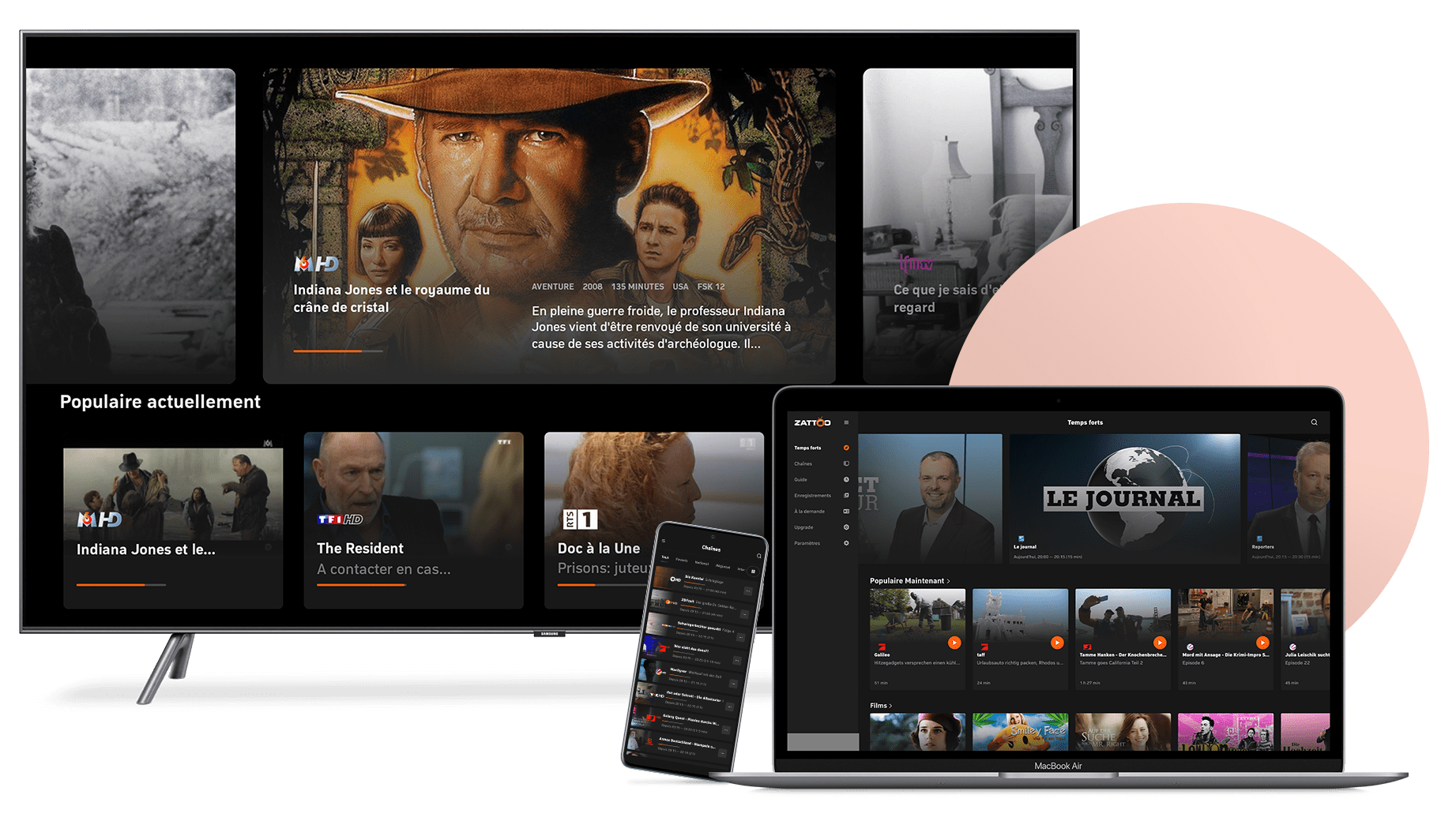 Zattoo App TV en streaming : 300+ chaînes en direct