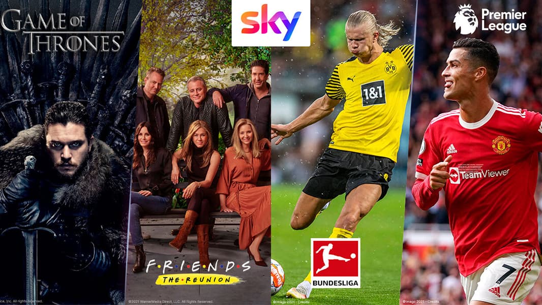 Sky Sport und Sky Show Bildercollage